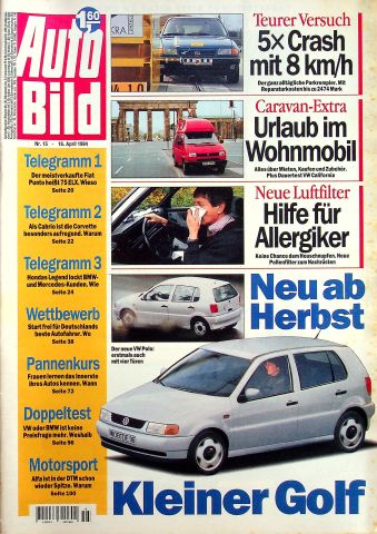 Deckblatt Auto Bild (15/1994)